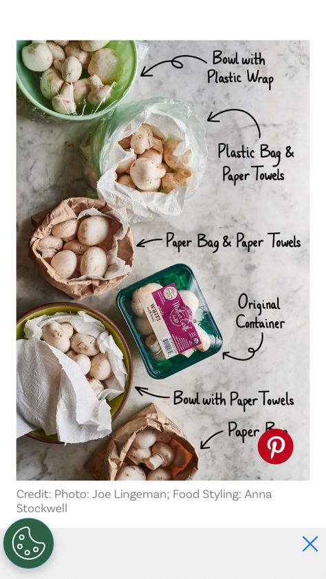 The best method for storing mushrooms not only kept them free of slime and mold, it actually made the mushrooms taste better too. Storing Mushrooms, How To Store Mushrooms, Salmon Potato, Waffle Cookies, Lasagna Pasta, Lunch Appetizers, Rice Ingredients, Kitchen Food Storage, Food History