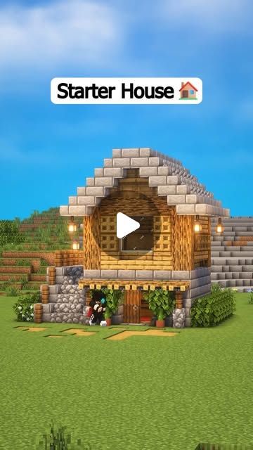 kwyseurr on Instagram: "Perfect Starter House 🏡

#reel #minecraft" Mincraft Idea Houses Cozy Easy Layout, Minecraft Starter House Blueprint, Mincraft Idea Houses, Mincraft Idea, Minecraft Houses Easy, Minecraft Villager, Minecraft Starter House, Starter House, Starter Home