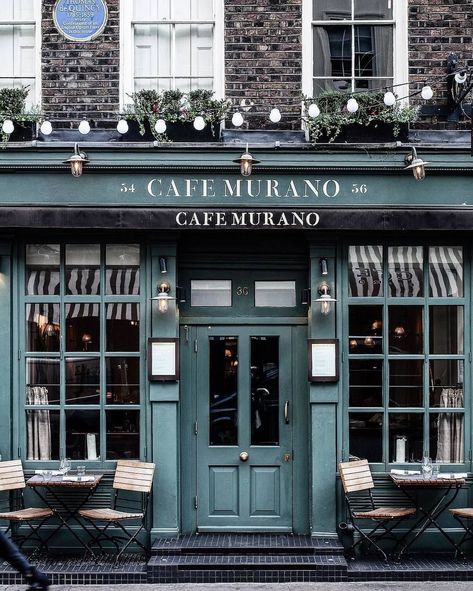 Cafe Murano, Restaurant Exterior Design, Cafe Exterior, Restaurant Exterior, Storefront Design, Shop House Ideas, Shop House Plans, Shop Fronts, Shop Front Design