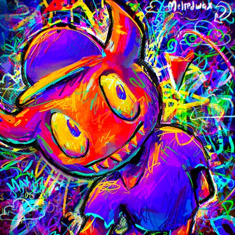 Neon! Very neon!! I love using neon in my art!! Neon Color Drawing, Neon Art Style, Neon Artstyles, Neon Cartoon Art, Neon Oc, Hyperpop Art, Neon Character Design, Neon Trippy Painting, Neon Gore Art