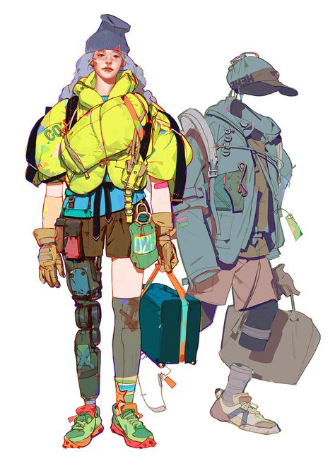 Sci Fi Character Design, Hiking Jacket, 캐릭터 드로잉, Concept Art Character, Art Style Inspiration, Character Ideas, 영감을 주는 캐릭터, Character Design References, Illustrations And Posters