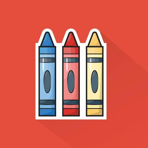 Illustration Vector of Crayon in Flat Design Crayon Illustration, Illustration Flat, Illustration Vector, Flat Design, Crayon, Vector Art, Vector Free, Royalty Free, Clip Art