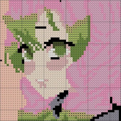 Demon Slayer Alpha Pattern, Demon Slayer Cross Stitch, Alpha Patterns Pixel Art, Art Demon Slayer, Mitsuri And Obanai, Art Demon, Funny Quotes Wallpaper, Kanroji Mitsuri, Diy Perler Bead Crafts