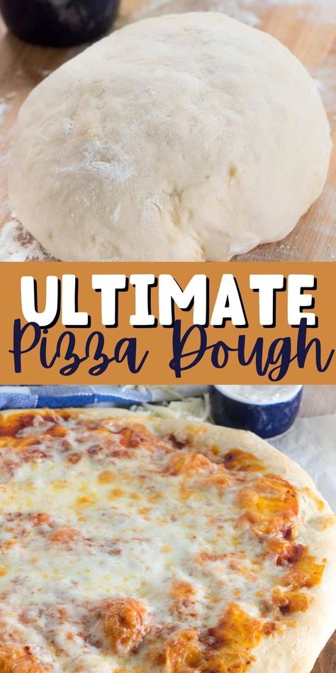 This is my go to pizza dough recipe - can even be made gluten free! We love making homemade pizza crust. #CheesyPizzaMelts Ultimate Pizza Dough Recipe, Pizza Dough Recipes, Easy Pizza Crust, Gluten Free Pizza Dough, Homemade Pizza Crust, Gluten Free Bagels, Crazy For Crust, Pizza Roll, Best Pizza Dough