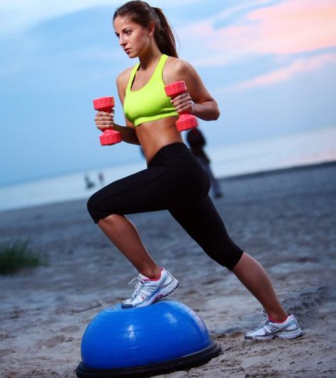 3 Amazing Benefits Of Bosu Ball Exercises Bosu Ball Exercises, Bosu Ball Workout, Bosu Workout, Kettlebell Benefits, Kettlebell Challenge, Ball Workout, Bosu Ball, Kettlebell Training, Exercise Ball