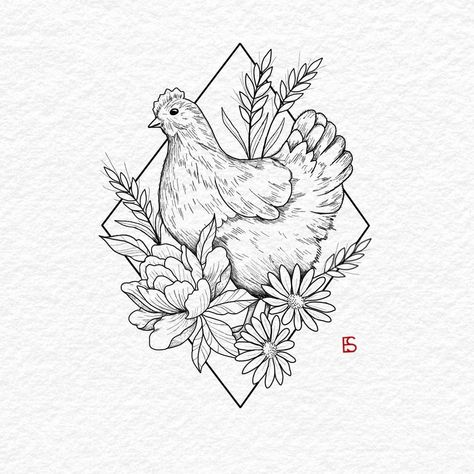 Day 5 of @inktober - “chicken”....._________________ #blackworknow #blackworkers #finelinetattoo #tattoodesign #illustration #fineliners #tattooapprentice #dotwork #botanicaltattoo #floraltattoo #flowertattoo #inktober #inktober2018 #Regram via @ellastorm_ Hen Tattoo, Farm Tattoo, Chicken Tattoo, Rooster Tattoo, Cow Tattoo, Western Tattoos, Tattoo Apprentice, Chicken Art, Drawing Artist