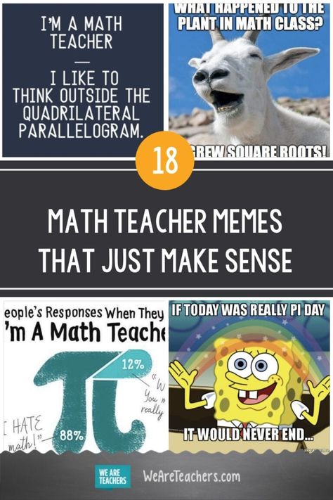 18 Math Teacher Memes That Just Make Sense - We Are Teachers Math Humor Funny, Math Teacher Memes, Math Memes Funny, Estimation Activities, Math Cartoons, Math Teacher Humor, Teacher Posters, Math Teacher Shirts, Math Number Sense