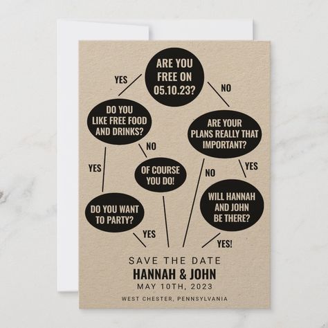 Clever Save The Date Ideas, Funny Flow Charts, 25 Anniversary, Colors Background, Unique Save The Dates, Wedding Save The Date, Maybe One Day, Wedding Mood Board, Flow Chart