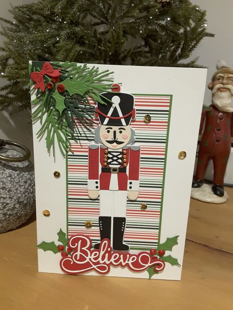 Nutcracker Christmas Cards Ideas, Nutcracker Christmas Cards Handmade, Nutcracker Cards Christmas, Nutcracker Cards, Nutcracker Card, Winter Cards Handmade, Childrens Christmas Cards, Nutcracker Christmas Card, Operation Shoebox