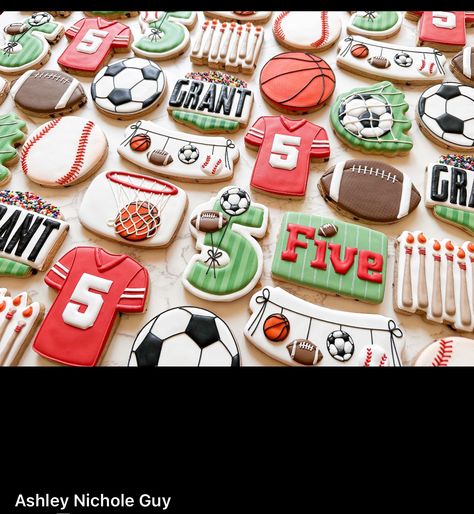 Sports Theme Birthday, Tree Nuts, Birthday Cookies, Holiday Deals, Decorated Cookies, Sports Theme, Living Food, Chocolate Chips, Cookie Decorating