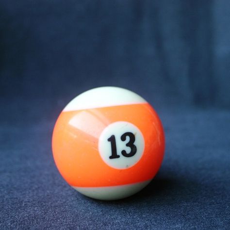 13 Pool Ball, Guys Desk, Pool Tattoo, Lucky Number 13, Vintage Pool, What's Your Number, Billiard Ball, Pool Ball, Lucky 13