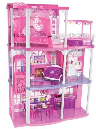 Barbie's brownstone, aka dream house. I just found this exact same one at the thrift store for only $6 bucks for my daughters! It didn't have any of the furniture but they are loving it!!!! :0) Barbie Townhouse, Pictures Of Barbie Dolls, Dreamhouse Barbie, Barbie Playsets, Accessoires Barbie, Barbie Doll House, Barbie Toys, Barbie Dream House, Barbie Dream