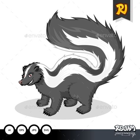 Striped Skunk Cartoon Happiness Background, Skunk Cartoon, Skunk Drawing, Striped Skunk, Skunk Smell, Eco House Design, Cleaning Techniques, Iron Cross, Diy Cleaners