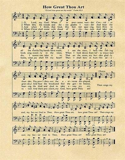 Hymn-How Great Thou Art Sheet Music pdf, - Free Score Download ★ How Great Thou Art Sheet Music, How Great Thou Art Lyrics, How Great Thou Art, Citronella Plant, Hymns Lyrics, Old Sheet Music, Music Tattoo, Sheet Music Pdf, Student Art