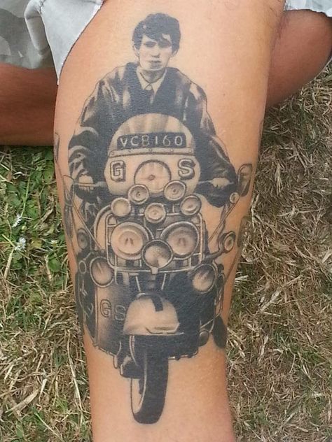 Mod Tattoo 60s, Ska Tattoo Ideas, Mod Tattoo, 50cc Motorcycle, Skinhead Tattoos, Faces Portrait, Nautical Tattoos, Tattoo Website, Portrait Tattoos