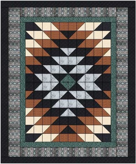 Aztec Quilt Pattern, Free Barn Quilt Patterns, Native American Quilt Patterns, American Quilts Patterns, Aztec Quilt, Southwestern Quilts, Native American Quilt, Southwest Quilts, Western Quilts