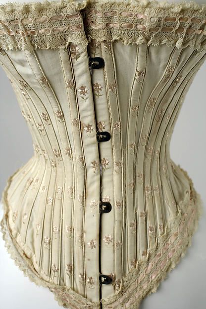 Corset 1890s Historical Corsets Victorian, 1800s Corset, 1800s Clothes, 19th Century Corset, 1890s Corset, Victorian Corsets, Corset Patterns, Edwardian Corsets, St Louis Art Museum