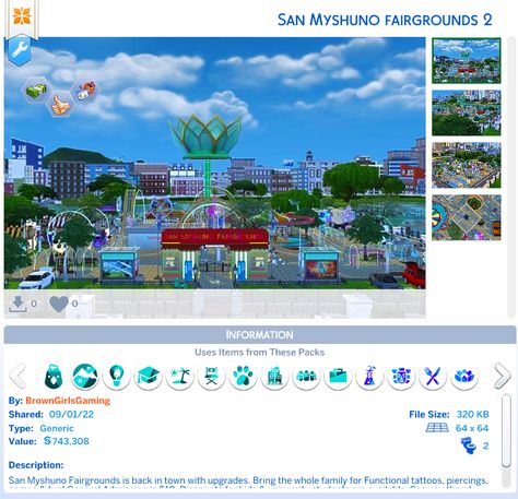 UPDATED 🎢SIMS 4 REALISTIC AMUSEMENT PARK LOT (Functional) — Natural Hair Care | Rayann410 Sims 4 Realistic, San Myshuno, Arcade Room, Sims 4 Cc Finds, Amusement Park, Natural Hair Care, Arcade Games, Sims 4, Natural Hair