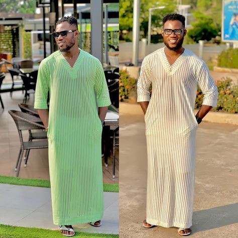 Latest Jalabia Styles For Men, Long Kaftan For Men, Male Kaftan Styles, Jalabia For Men, Men Kaftan Designs, Africa Clothes, Agbada Design, Kaftan For Men, Mens Vest Fashion