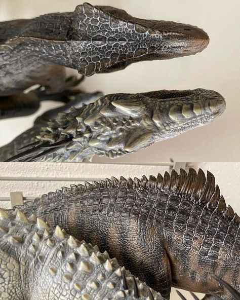 Crocodile Reference, Dinosaur Statue, Big Lizard, Dinosaur Pictures, Dragon Artwork Fantasy, Dragon Sculpture, Paleo Art, Extinct Animals, Jurassic Park World