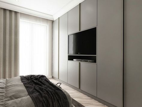 Bedroom Cabinet With Tv, Tv In Closet Ideas Bedrooms, Bedroom Wardrobe With Study Table, Organization Bedroom Closet, Bedroom Cupboard With Tv, Modern Wardrobe With Tv, Wardrobe Design With Dressing, Closet Con Tv, Wardrobe With Tv Unit