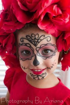 Makeup Halloween Ideas, Halloween Makeup For Kids, Ideas For Makeup, Dead Makeup, Den Mrtvých, Sugar Skull Makeup, Makeup Party, San Diego Photography, Face Painting Halloween