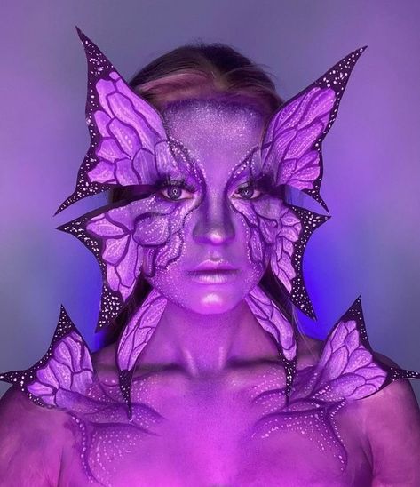 Full Body Makeup, Beautiful Halloween Makeup, Prosthetic Makeup, Butterfly Makeup, Drag Make-up, Special Fx Makeup, Horror Makeup, Queen Makeup, Cool Makeup Looks