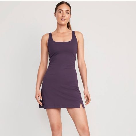 Old Navy Powersoft Shelf-Bra Support Dress For Women Athletic Dress With Built In Shorts. Size Xs. Retails For $59.99 Brand New Never Worn. Navy Sundress, Womens Navy Dress, Navy Shirt Dress, Skort Dress, Athletic Dress, White Sleeveless Dress, Tennis Dress, Support Bras, Old Navy Women