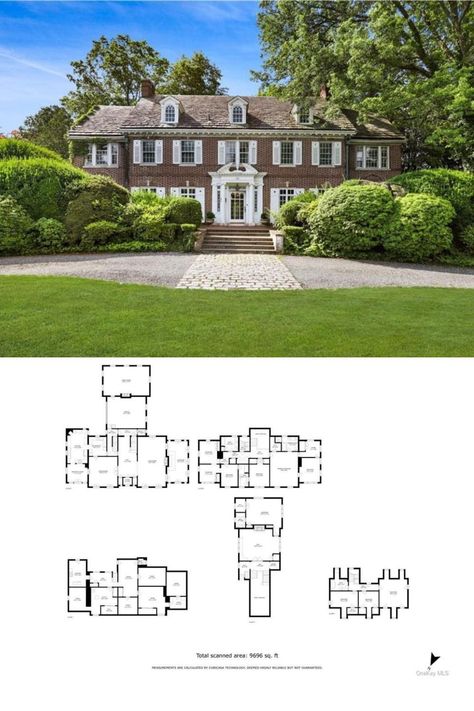 Embrace timeless elegance in this 6-bedroom Georgian-Colonial style mansion. Spanning 6,963 sq. ft., this home combines classic architectural details with modern luxury. Featuring spacious living areas, a gourmet kitchen, opulent bedrooms, and extensive entertainment spaces, this floor plan is perfect for those seeking a refined and comfortable lifestyle. #GeorgianColonialMansion #LuxuryLiving #DreamHome Georgian Mansion Floor Plans, Colonial Mansion Floor Plans, Mansion Plans Layout, Georgian Floor Plans, Old Money Mansion Floor Plan, Boutique Hotel Floor Plan, French Mansion Floor Plan, Modern Colonial House Plans, Bedroom Georgian