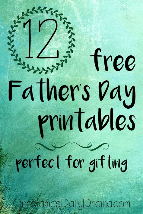 12 free Father's Day printables perfect for gifting | Fantastic list of freebies that you can print and make for dad or grandpa. Lots of cute ideas here! Fathers Day Images Free, Free Fathers Day Cards, Dad Printable, Fathers Day Images, Homemade Fathers Day Gifts, Father's Day Printable, Diy Gifts For Dad, Free Printable Cards, Free Printable Gift Tags