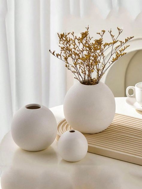 Gold Vase Vase Set Of 3, Modern Vases For Decor, Gold Vases Home Decor, Round Decorative Vase For Table Centerpiece Wedding Dining Office Gold Living Room Decor, Christmas Decor,Home Decor,Flower Vase,Centerpiece,Table Decor White    San     Home Decor, size features are:Bust: ,Length: ,Sleeve Length: Small Boho Entryway, Office Coffee Table Decor, Casual Table Centerpieces, Styling Vases Home Decor, Long Centerpieces Dining Room, Large Dining Table Centerpiece, Vases Pampas, Amelie Apartment, Dining Table Centerpiece Everyday