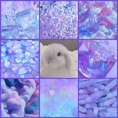 Bunny Moodboard, Blue Moodboard, Adopt Idea, Art Cart, Wallpaper Doodle, Rainbow Aesthetic, Iridescent Blue, Apple Watch Wallpaper, Mood Board Inspiration