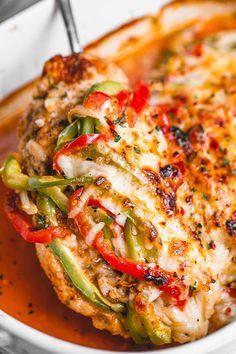 Fajita Chicken Casserole - #chicken #casserole #recipe #eatwell101 - Packed with flavor and so quick to throw together! This chicken fajita casserole is delicious as it is nutritious. - #recipe by #eatwell101 Fajita Chicken Casserole, Fajita Casserole, Fajita Chicken, Chicken Fajita Casserole, Recipes List, Chicken Casserole Recipe, Mexican Recipe, Resep Diet, Chicken Fajita