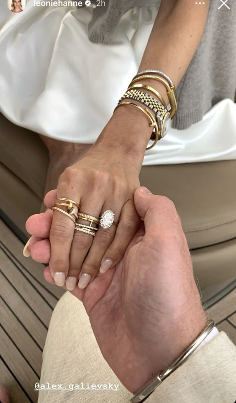 Leonie Hanne, Engagement Inspo, She Said Yes, Jewelry Fashion Trends, Stacked Jewelry, Jewelry Lookbook, Dream Ring, Love Ring, Dream Jewelry