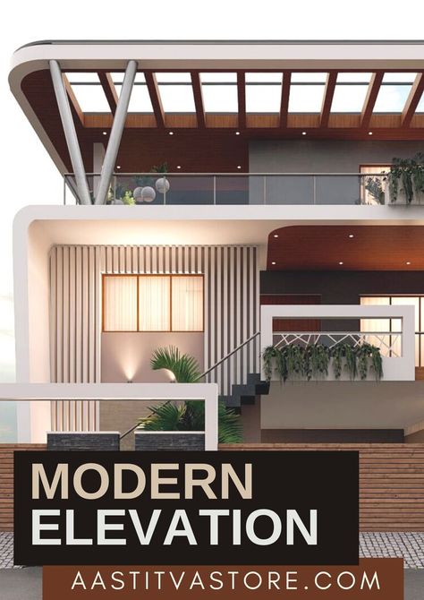 20 Contemporary Homes of 2021 in Indian Context. Stunning residence facade design ideas. Villa elevation facade, Beautiful elevation design ideas, and much more for your home #residence #facade #architecture #design #elevation Residence Facade Design, Facade Design Ideas, Residence Facade, Villa Elevation, Flat Roof House Designs, Flat Roof Design, Lcd Panel Design, Design Elevation, Flat Roof House