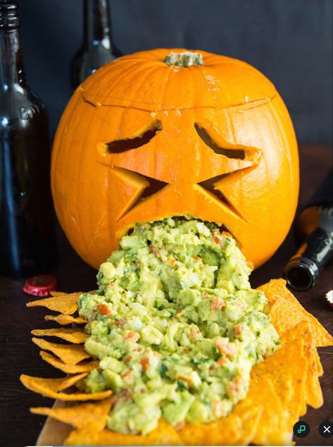 Halloween Party Appetizers Easy, Halloween Appetizers For Adults, Halloween Themed Appetizers, Spooky Foods, Appetizers Halloween, Kids Halloween Party Food, Puking Pumpkin, Halloween Pumpkin Cake, Halloween Appetizers Easy