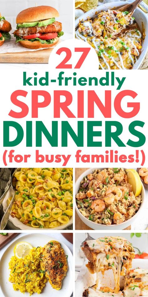 weekday dinner ideas families main dishes Spring Dinner Party Menu Ideas, Weekday Dinner Ideas Families, Spring Lunch Ideas, Easy Spring Dinner Recipes, Spring Meals Dinners, Spring Dinner Recipes, Spring Dinners, Easy Comfort Food Dinners, Spring Recipes Dinner