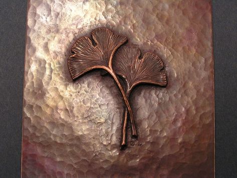 Musings of a Metalsmith: Studies in repousse and chasing Copper Jewelry Diy, Sculpture Lessons, Copper Work, Ginkgo Leaves, Metal Embossing, Silver Jewelry Diy, Metal Forming, Silver Wedding Jewelry, Copper Art