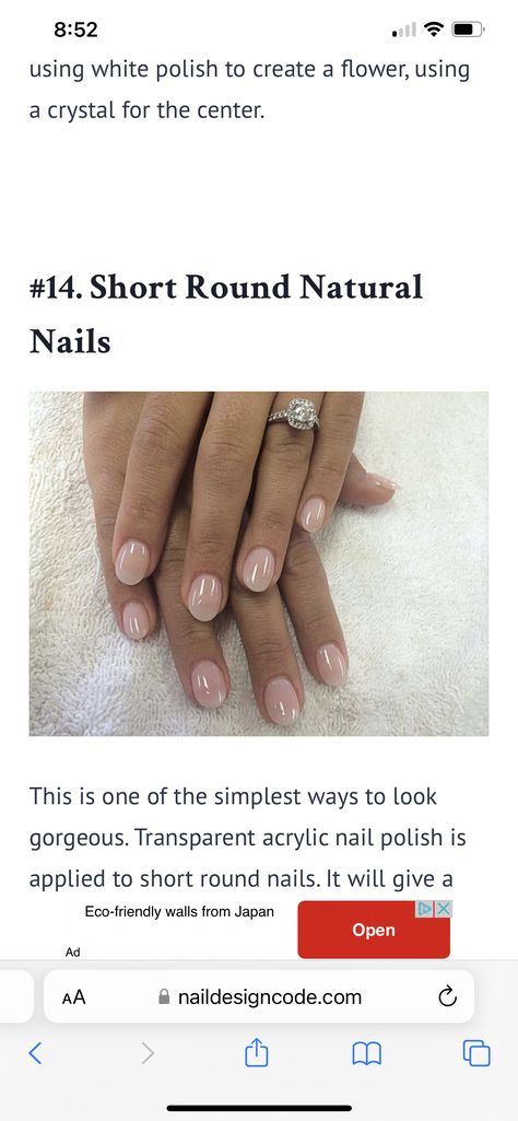 Short Square Round Acrylic Nails, Square Round Acrylic Nails, Short Acrylic Nails Round, Small Round Nails, Short Round Acrylic Nails, Round Acrylic Nails, Acrylic Nails Simple, Short Rounded Acrylic Nails, Round Nail Designs