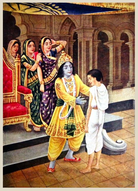 Lord Krishna Sudama | Hindu Religious Vintage India Old Print Krishna Sudama Friendship Images Hd, Krishna Sudama Images, Sudama And Krishna, Gopala Krishna, Krishna Story, Shardiya Navratri, Krishna Sudama, Beautiful Landscape Pictures, Indian Army Special Forces