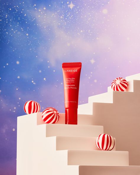 Image of Laneige beauty product in a star themed holiday setting. Photography - Rikky Fernandes www.heyrikky.com #rikkyfernandes #laneige #amorepacific #holiday #beauty #cosmetics #skincare #beautyphotography #holidaycampaign #christmascampaign #koreanskincare #kbeauty #stilllifephoto #stilllifephotography #christmas #advertising #productphotography #productideas Christmas Skincare Product Photography, Christmas Beauty Products Photography, Christmas Theme Product Photography, Holiday Beauty Product Photography, Christmas Beauty Campaign, Christmas Skincare Photography, Holiday Campaign Advertising, Holiday Product Shoot, Festive Product Photography