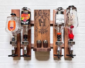 Kona Stain, Whiskey Dispenser, Whiskey Lounge, Gifts For Him Christmas, Hey Bartender, Alcohol Dispenser, Woodwork Ideas, Liquor Dispenser, Whisky Bottle