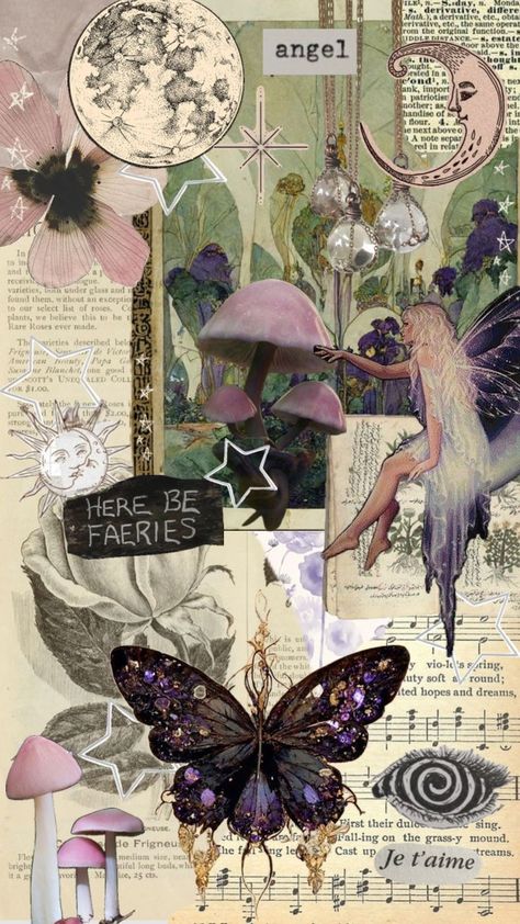 Aesthetic Fairy, Seni Vintage, Collage Kunst, Fairy Wallpaper, Cocoppa Wallpaper, Hemma Diy, Witchy Wallpaper, Trippy Wallpaper, Hippie Wallpaper