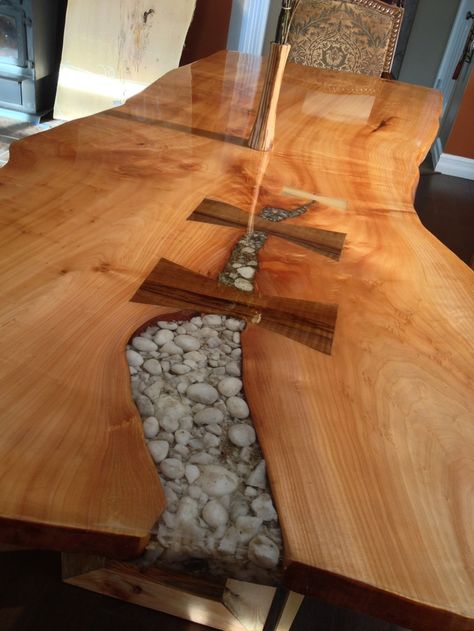 Live Edge Design, Amazing Resin, Live Edge Furniture, Live Edge Dining Table, Log Furniture, Resin Furniture, Live Edge Wood, Into The Woods, Burled Wood