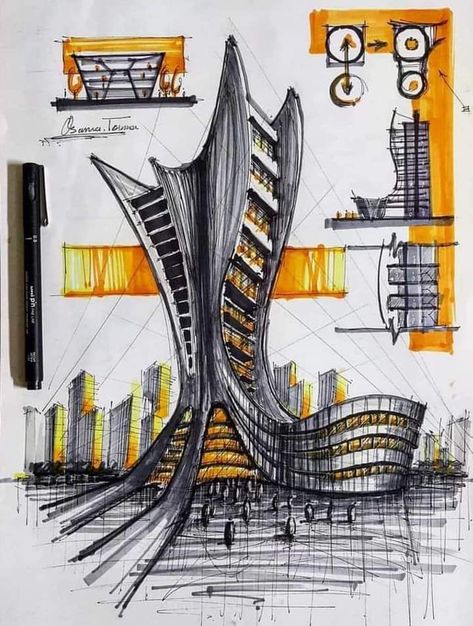 Models Architecture, Architecture Photography Buildings, Gambar Lanskap, Architecture Blueprints, Architecture Design Process, Architecture Drawing Sketchbooks, Perspective Drawing Architecture, Architecture Drawing Plan, Concept Models Architecture