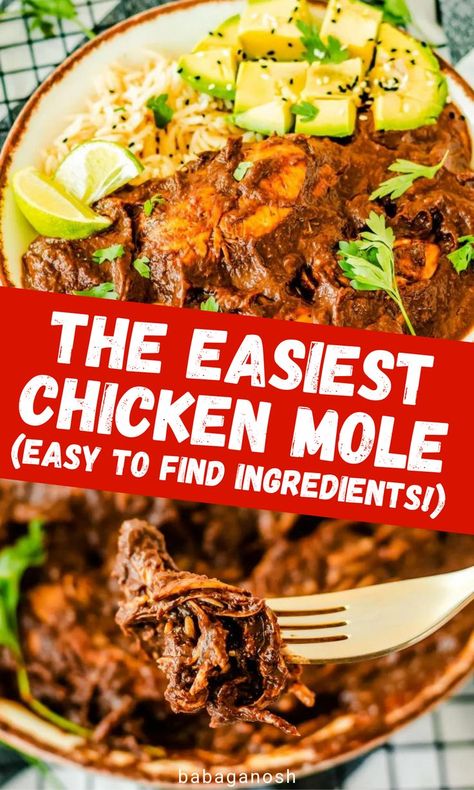 Pollo Recipes Mexican Chicken, Chicken Mole Instant Pot, Latino Chicken Recipes, Authentic Mexican Mole Recipe, Simple Dinner Recipes Mexican, Chicken Mole Casserole, Mole Dinner Ideas, Best Mole Recipe, Authentic Mexican Recipes With Chicken