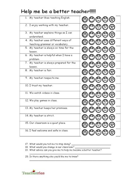 Teachers Evaluation Form, Student Evaluation Form Teachers, Teacher Evaluation Form For Students, Teacher Feedback From Students, Feedback For Teachers From Students, Student Evaluation Form, Peer Evaluation Form, Teacher Evaluation Form, Questionnaire Sample