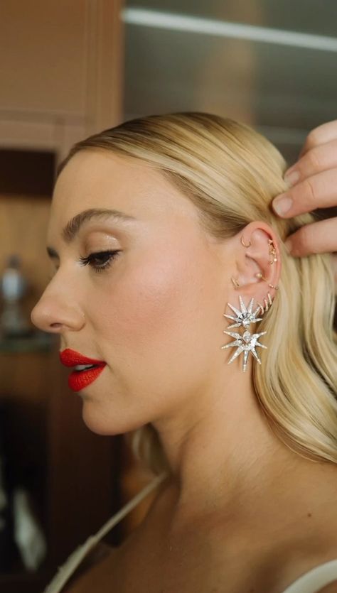 Celebrity Ear Piercings, Celebrity Piercings, Unique Ear Piercings, Chic Nail Designs, Florence Pugh, Natasha Romanoff, Elizabeth Olsen, Emma Watson, Cannes Film Festival