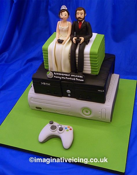 (*** http://BubbleCraze.org - New Android/iPhone game is wickedly addicting! ***)  Geek Gaming Xbox Wedding Cake Xbox Wedding, Gamer Wedding Cake, Gaming Wedding Cake, Video Game Cake, Owl Wedding Cake, Game Cake, Video Game Wedding, Number Birthday Cakes, Owl Wedding