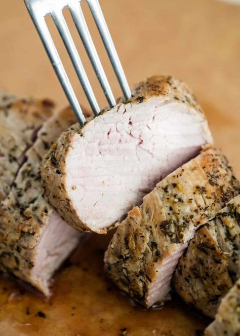 Roasted Pork Tenderloin - Only 5 simple ingredients and done in less than 30 minutes. Tender and juicy on the inside, with a flavorful seared outside.